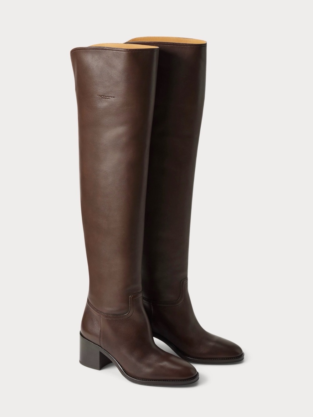 Ralph Lauren Collection | NWT Barnet 55 MM Calfskin Over-the-Knee Leather Boots